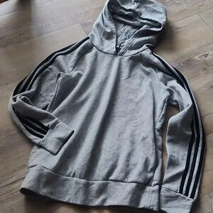 Adidas Logo Stripe Hoodie with Pockets
